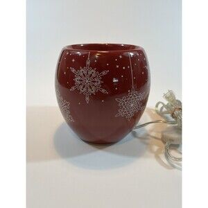 Yankee Candle SPW-60 Red Snowflake Wax Warmer Electric Pod Christmas Theme 13W